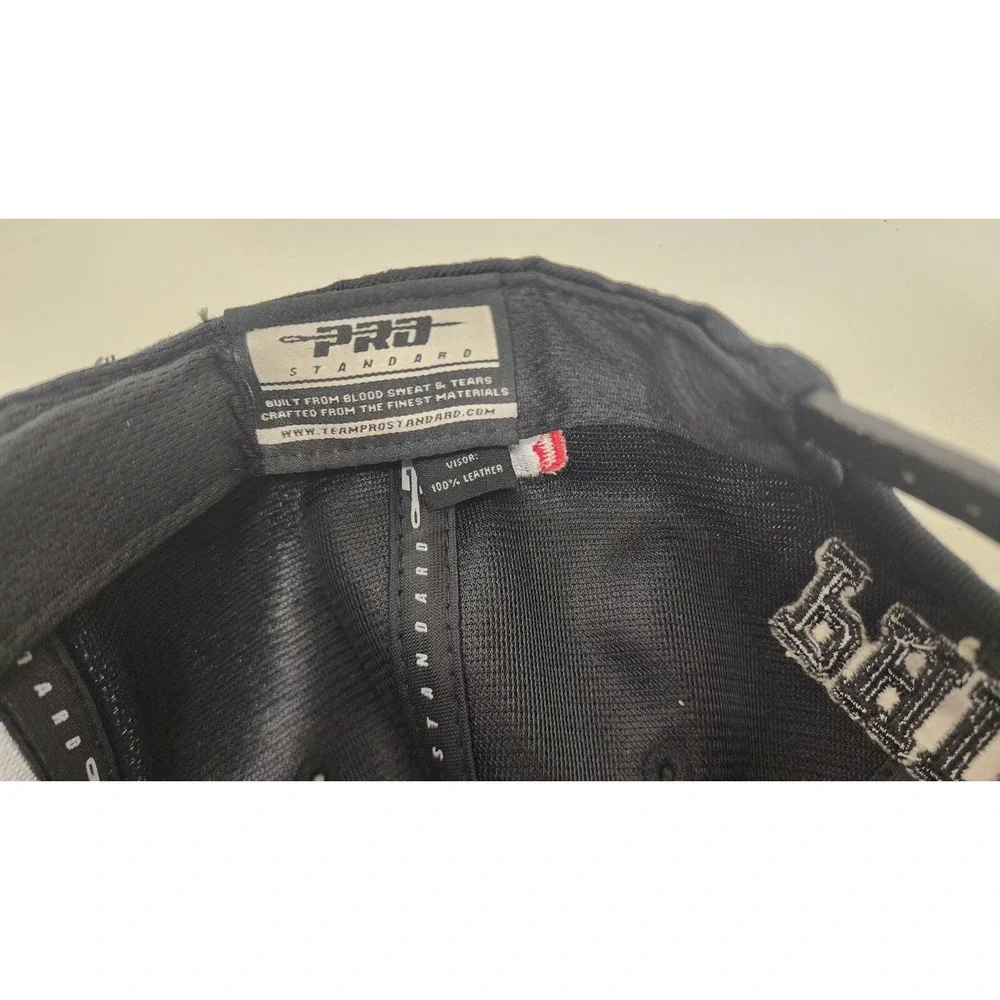 Mitchell &‎ Ness Philadelphia 76ers Fool's Black Leather Patch Brim Snapback Hat